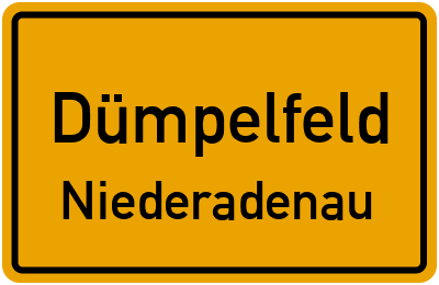 Straßenverzeichnis Dümpelfeld Niederadenau