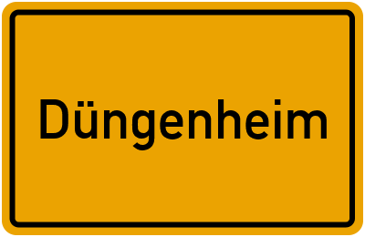 Ortsschild von Gemeinde Düngenheim in Rheinland-Pfalz