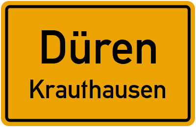Straßenverzeichnis Düren Krauthausen