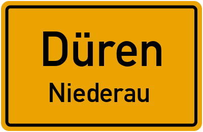 Straßenverzeichnis Düren Niederau