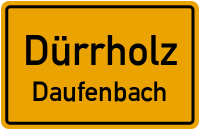 Straßenverzeichnis Dürrholz Daufenbach