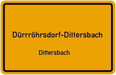 Straßenverzeichnis Dürrröhrsdorf-Dittersbach Dittersbach