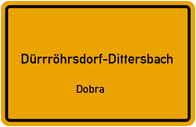 Straßenverzeichnis Dürrröhrsdorf-Dittersbach Dobra