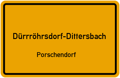 Straßenverzeichnis Dürrröhrsdorf-Dittersbach Porschendorf