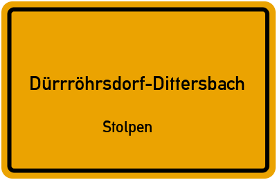 Straßenverzeichnis Dürrröhrsdorf-Dittersbach Stolpen