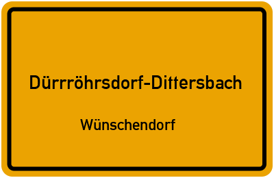 Straßenverzeichnis Dürrröhrsdorf-Dittersbach Wünschendorf