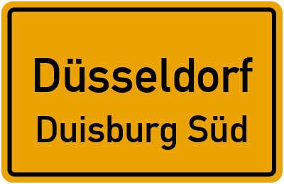 Straßenverzeichnis Düsseldorf Duisburg Süd