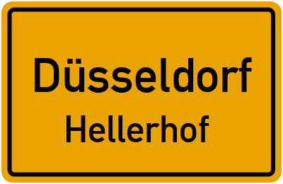Ortsschild Düsseldorf Hellerhof