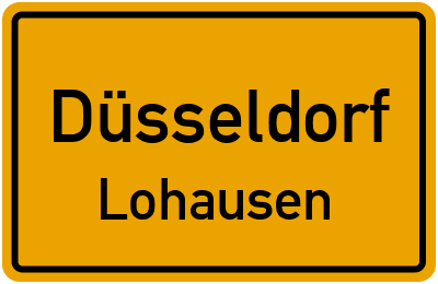 Ortsschild Düsseldorf Lohausen