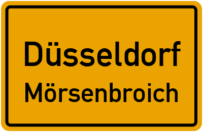 Ortsschild Düsseldorf Mörsenbroich