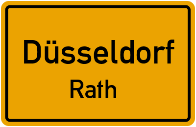 Ortsschild Düsseldorf Rath