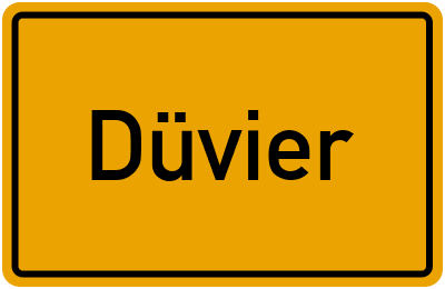 Ortsschild von Düvier in Mecklenburg-Vorpommern