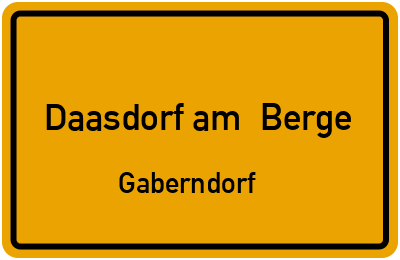 Straßenverzeichnis Daasdorf am Berge Gaberndorf