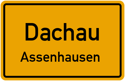 Straßenverzeichnis Dachau Assenhausen
