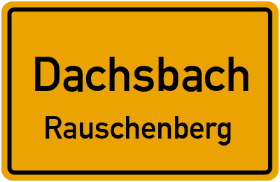 Straßenverzeichnis Dachsbach Rauschenberg