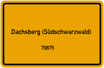 79875 Dachsberg (Südschwarzwald)