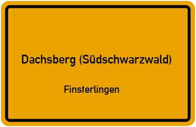 Straßenverzeichnis Dachsberg (Südschwarzwald) Finsterlingen