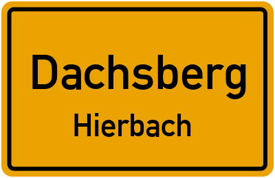 Straßenverzeichnis Dachsberg Hierbach