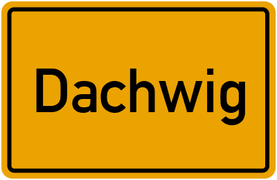 Ortsschild von Gemeinde Dachwig in Thüringen