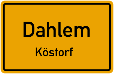 Straßenverzeichnis Dahlem Köstorf