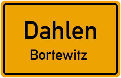 Ortsschild Dahlen Bortewitz