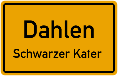 Straßenverzeichnis Dahlen Schwarzer Kater