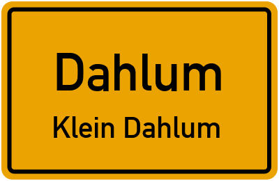 Straßenverzeichnis Dahlum Klein Dahlum