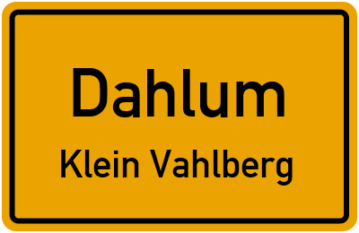 Straßenverzeichnis Dahlum Klein Vahlberg