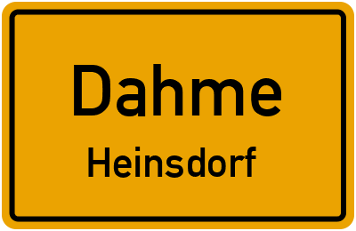 Straßenverzeichnis Dahme Heinsdorf
