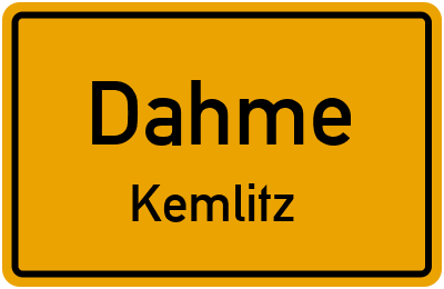 Straßenverzeichnis Dahme Kemlitz
