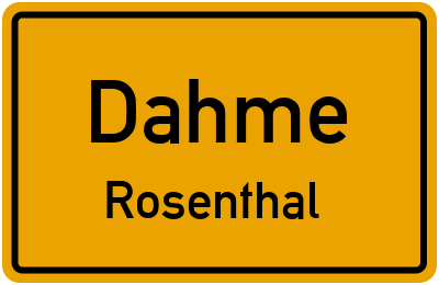Straßenverzeichnis Dahme Rosenthal