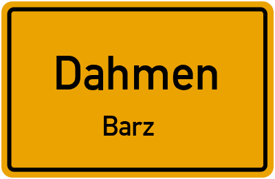 Straßenverzeichnis Dahmen Barz