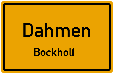 Straßenverzeichnis Dahmen Bockholt