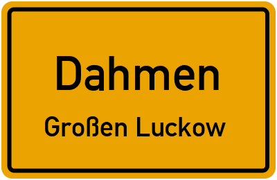 Straßenverzeichnis Dahmen Großen Luckow