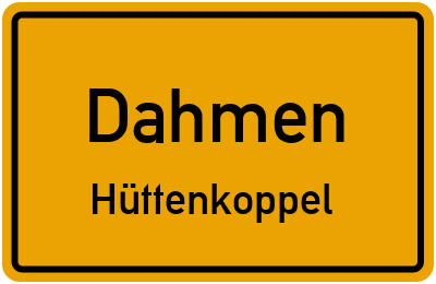 Straßenverzeichnis Dahmen Hüttenkoppel