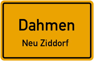 Straßenverzeichnis Dahmen Neu Ziddorf