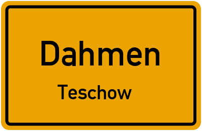 Straßenverzeichnis Dahmen Teschow