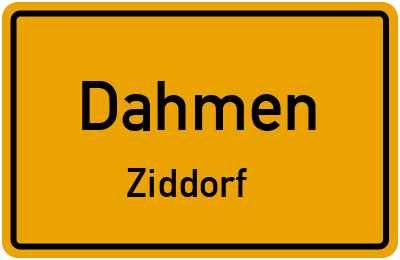 Straßenverzeichnis Dahmen Ziddorf