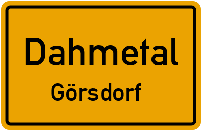 Straßenverzeichnis Dahmetal Görsdorf