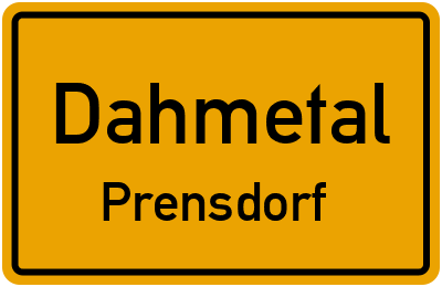 Straßenverzeichnis Dahmetal Prensdorf