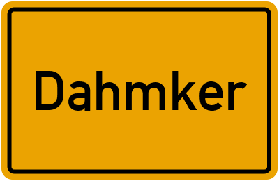 Ortsschild von Gemeinde Dahmker in Schleswig-Holstein