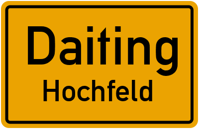 Straßenverzeichnis Daiting Hochfeld
