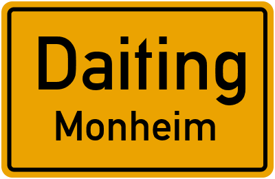 Straßenverzeichnis Daiting Monheim