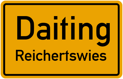 Straßenverzeichnis Daiting Reichertswies