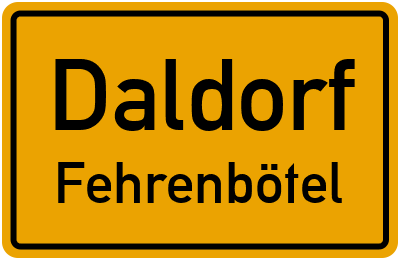 Straßenverzeichnis Daldorf Fehrenbötel