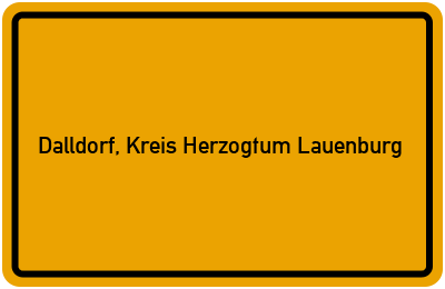 Ortsschild von Gemeinde Dalldorf, Kreis Herzogtum Lauenburg in Schleswig-Holstein