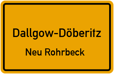 Straßenverzeichnis Dallgow-Döberitz Neu Rohrbeck