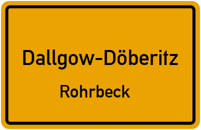 Ortsschild Dallgow-Döberitz Rohrbeck