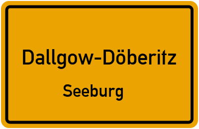 Ortsschild Dallgow-Döberitz Seeburg