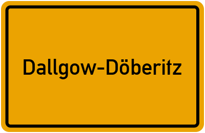 Ortsschild von Dallgow-Döberitz in Brandenburg